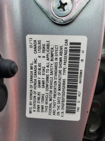 Photo 11 VIN: 2HGFB2F55DH524945 - HONDA CIVIC LX 