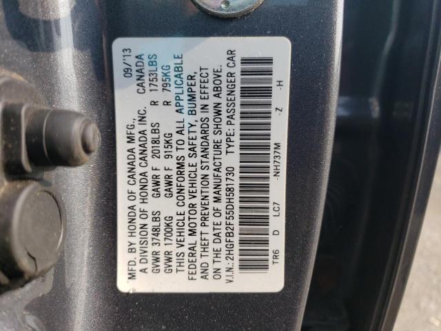 Photo 11 VIN: 2HGFB2F55DH581730 - HONDA CIVIC LX 