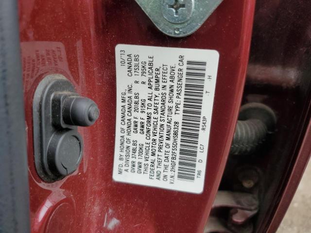 Photo 11 VIN: 2HGFB2F55DH586328 - HONDA CIVIC LX 