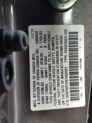 Photo 12 VIN: 2HGFB2F55EH502025 - HONDA CIVIC LX 