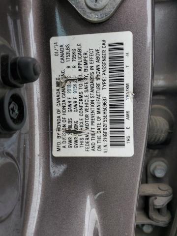 Photo 9 VIN: 2HGFB2F55EH509637 - HONDA CIVIC LX 