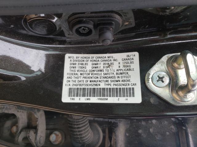 Photo 9 VIN: 2HGFB2F55EH529824 - HONDA CIVIC LX 