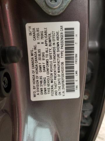 Photo 12 VIN: 2HGFB2F55EH535106 - HONDA CIVIC LX 