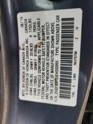 Photo 12 VIN: 2HGFB2F55EH550995 - HONDA CIVIC 