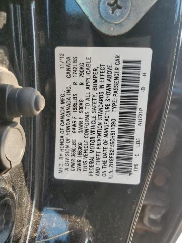 Photo 12 VIN: 2HGFB2F56CH611090 - HONDA CIVIC LX 