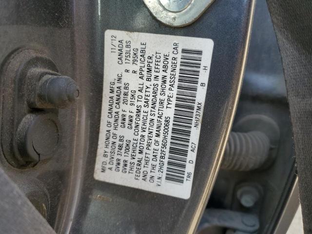 Photo 11 VIN: 2HGFB2F56DH500685 - HONDA CIVIC 