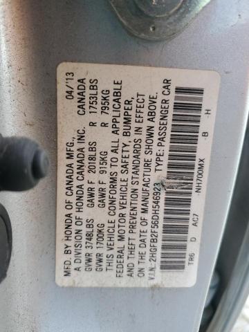 Photo 11 VIN: 2HGFB2F56DH546923 - HONDA CIVIC LX 