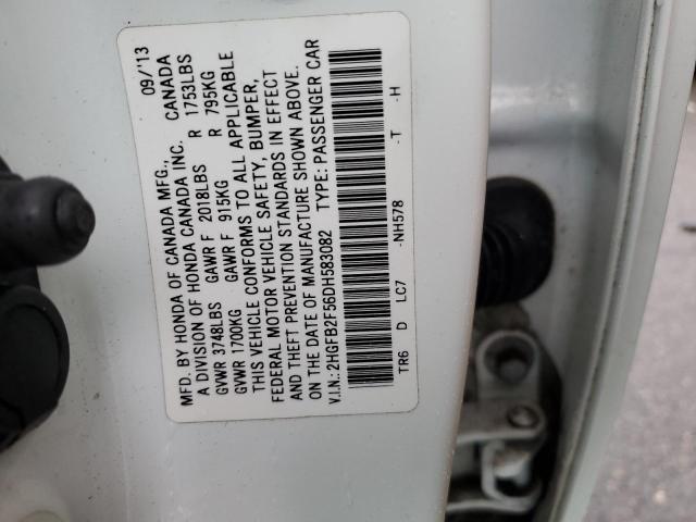 Photo 11 VIN: 2HGFB2F56DH583082 - HONDA CIVIC 