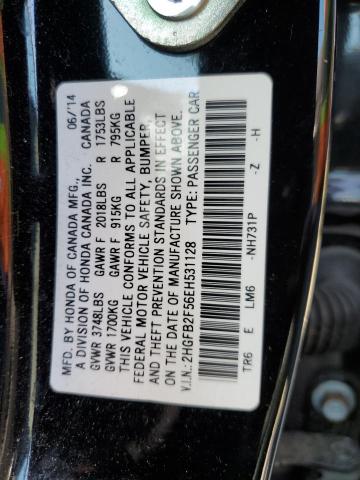 Photo 11 VIN: 2HGFB2F56EH531128 - HONDA CIVIC LX 