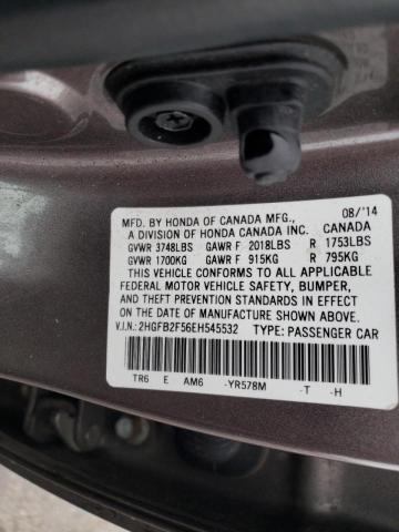 Photo 9 VIN: 2HGFB2F56EH545532 - HONDA CIVIC LX 