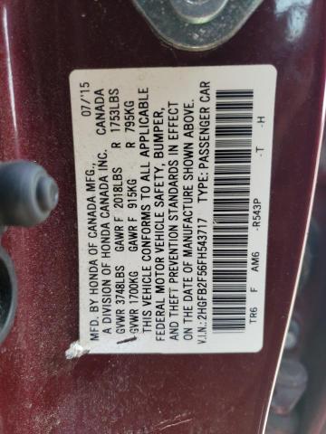 Photo 11 VIN: 2HGFB2F56FH543717 - HONDA CIVIC LX 