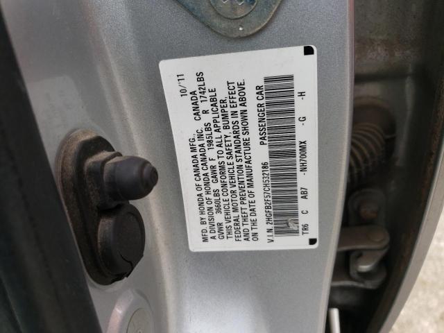 Photo 11 VIN: 2HGFB2F57CH532186 - HONDA CIVIC LX 