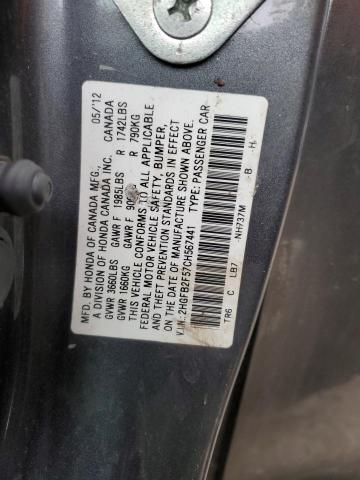 Photo 11 VIN: 2HGFB2F57CH567441 - HONDA CIVIC LX 