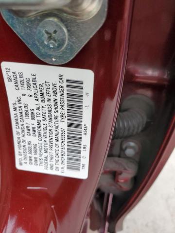 Photo 11 VIN: 2HGFB2F57CH593537 - HONDA CIVIC 