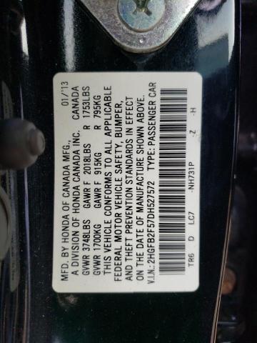 Photo 11 VIN: 2HGFB2F57DH527572 - HONDA CIVIC LX 