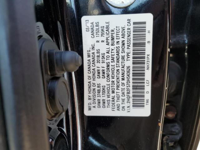 Photo 11 VIN: 2HGFB2F57DH543626 - HONDA CIVIC LX 