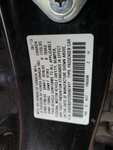 Photo 11 VIN: 2HGFB2F57DH561477 - HONDA CIVIC LX 