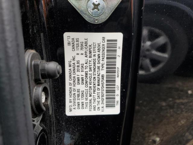 Photo 11 VIN: 2HGFB2F57DH575489 - HONDA CIVIC 