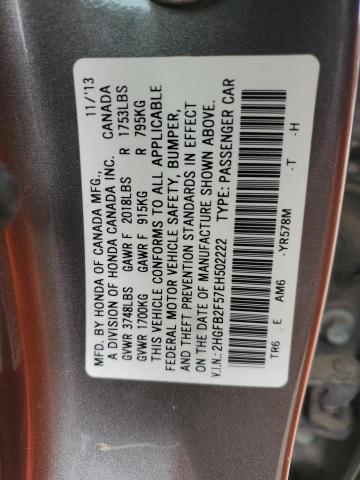 Photo 11 VIN: 2HGFB2F57EH502222 - HONDA CIVIC 