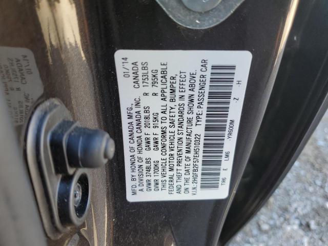 Photo 11 VIN: 2HGFB2F57EH510322 - HONDA CIVIC 