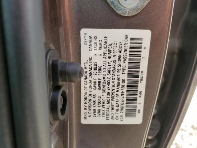 Photo 11 VIN: 2HGFB2F57EH528108 - HONDA CIVIC 