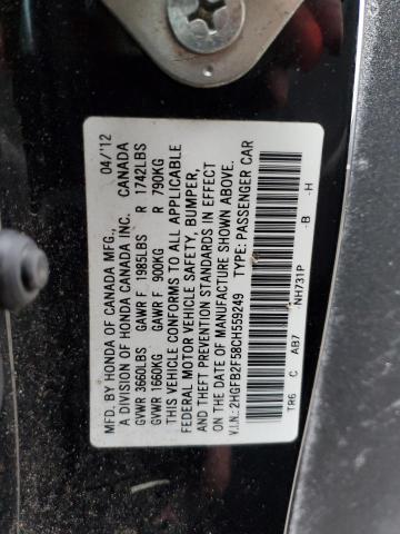 Photo 11 VIN: 2HGFB2F58CH559249 - HONDA CIVIC LX 