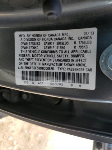 Photo 11 VIN: 2HGFB2F58DH300620 - HONDA CIVIC 