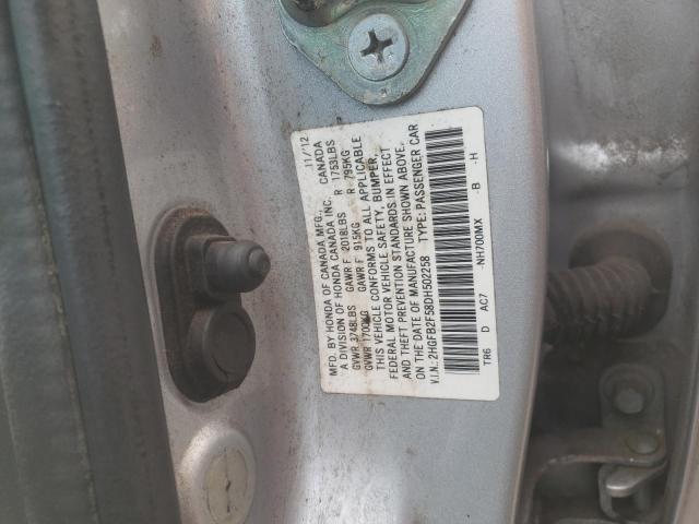 Photo 9 VIN: 2HGFB2F58DH502258 - HONDA CIVIC LX 