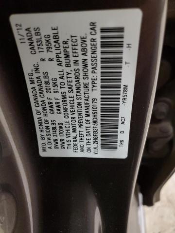 Photo 11 VIN: 2HGFB2F58DH510179 - HONDA CIVIC LX 