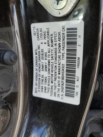 Photo 11 VIN: 2HGFB2F58DH534322 - HONDA CIVIC LX 