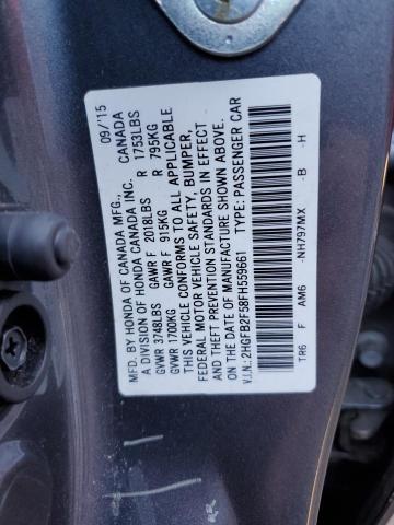 Photo 11 VIN: 2HGFB2F58FH559661 - HONDA CIVIC LX 