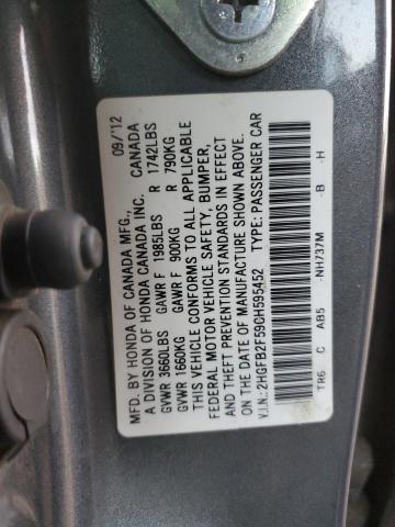 Photo 11 VIN: 2HGFB2F59CH595452 - HONDA CIVIC 