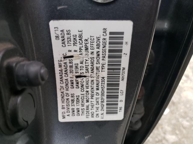 Photo 12 VIN: 2HGFB2F59DH572304 - HONDA CIVIC LX 