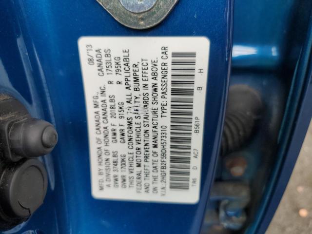 Photo 11 VIN: 2HGFB2F59DH573310 - HONDA CIVIC LX 