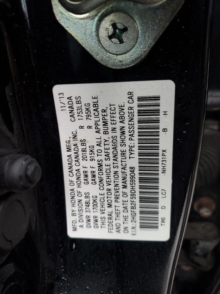 Photo 11 VIN: 2HGFB2F59DH599048 - HONDA CIVIC 