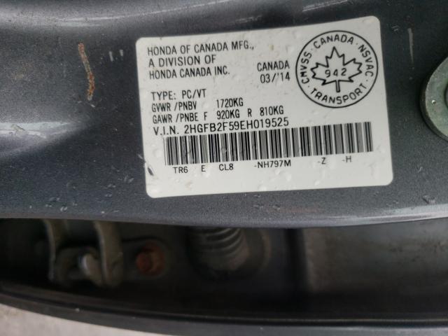 Photo 9 VIN: 2HGFB2F59EH019525 - HONDA CIVIC LX 