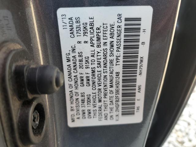 Photo 11 VIN: 2HGFB2F59EH501248 - HONDA CIVIC 