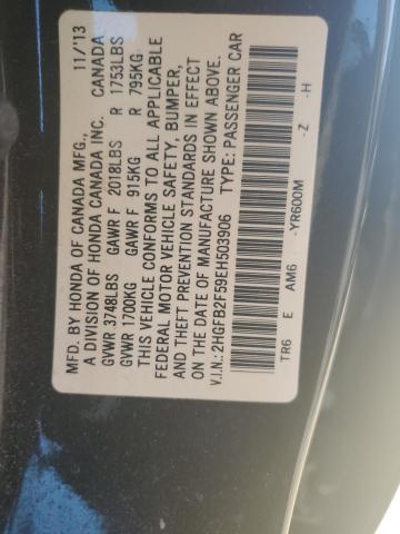 Photo 11 VIN: 2HGFB2F59EH503906 - HONDA CIVIC LX 