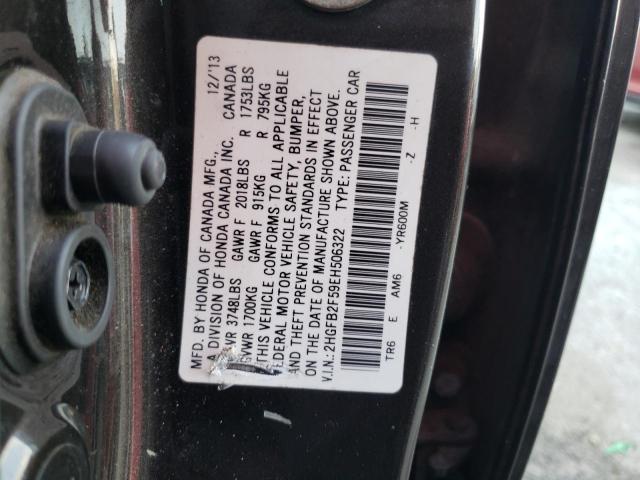 Photo 11 VIN: 2HGFB2F59EH506322 - HONDA CIVIC LX 