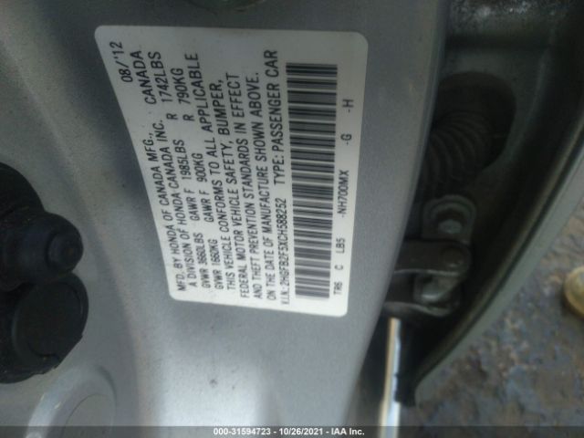 Photo 8 VIN: 2HGFB2F5XCH588252 - HONDA CIVIC SDN 