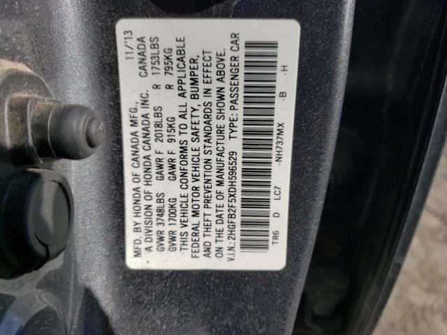 Photo 11 VIN: 2HGFB2F5XDH596529 - HONDA CIVIC 