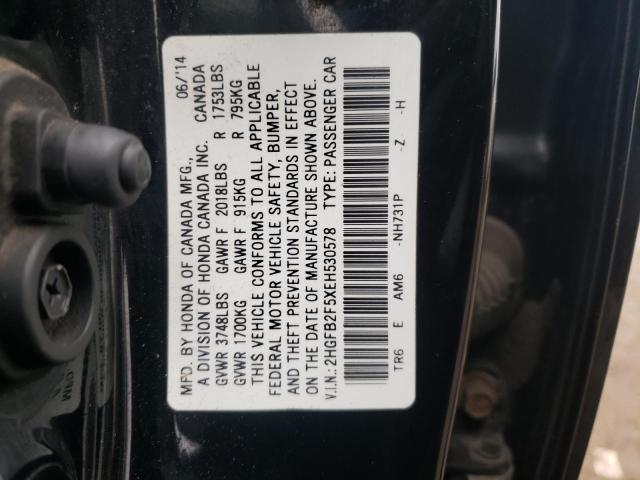 Photo 11 VIN: 2HGFB2F5XEH530578 - HONDA CIVIC 