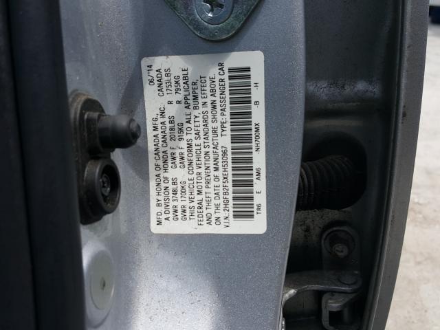 Photo 9 VIN: 2HGFB2F5XEH530967 - HONDA CIVIC LX 