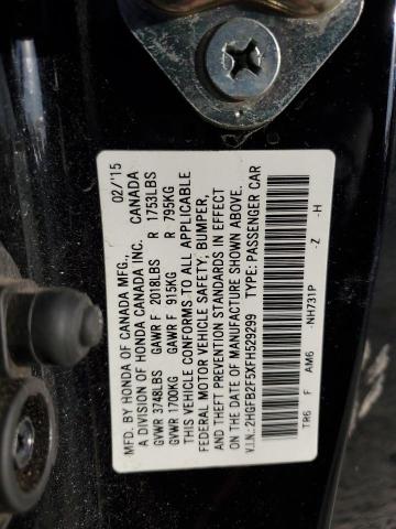 Photo 11 VIN: 2HGFB2F5XFH529299 - HONDA CIVIC LX 