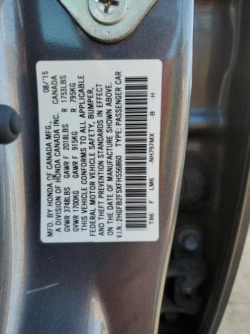 Photo 11 VIN: 2HGFB2F5XFH556860 - HONDA CIVIC LX 