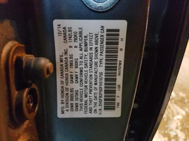 Photo 11 VIN: 2HGFB2F60FH516750 - HONDA CIVIC HF 