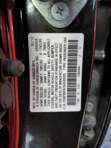 Photo 12 VIN: 2HGFB2F61DH530203 - HONDA CIVIC 