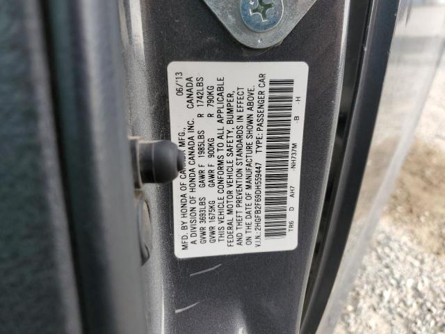 Photo 11 VIN: 2HGFB2F69DH559447 - HONDA CIVIC HF 