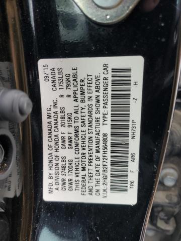 Photo 11 VIN: 2HGFB2F72FH564808 - HONDA CIVIC SE 