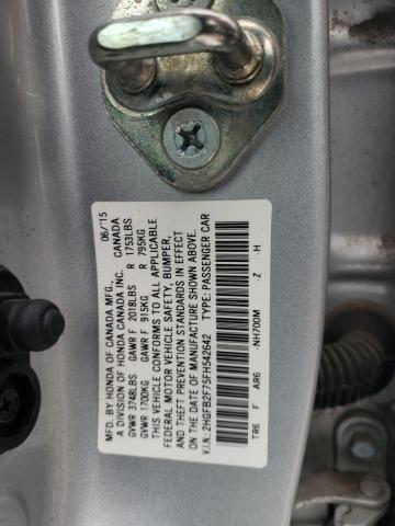 Photo 11 VIN: 2HGFB2F75FH542642 - HONDA CIVIC 